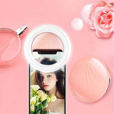 Selfie Light Ring Lights LED Circle Light Cell Phone Laptop Camera Photography Video Lighting Clip On Rechargeable